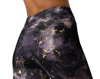 Leggings de yoga Fantasy Galaxy, pantalons de yoga taille haute, leggings de sport doux et extensibles