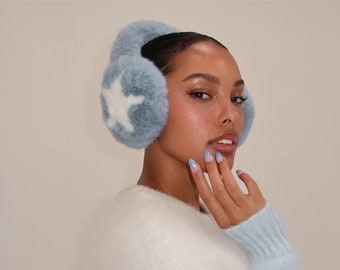Star Pattern Plush Thermal Earmuffs, Cold and Windproof Earmuffs, Premium Accessory, Perfect Gift, Thermal Earmuffs