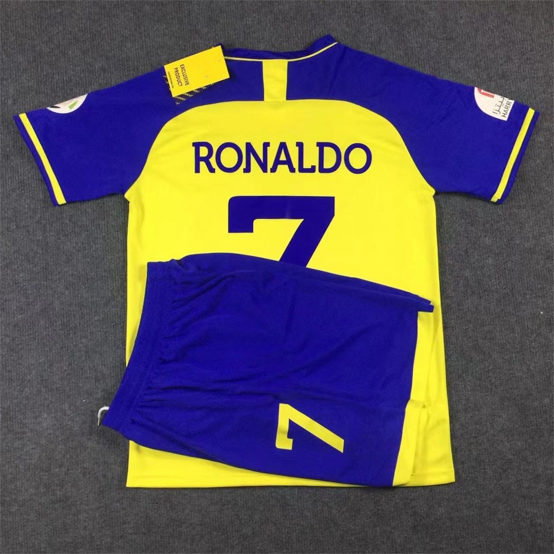 ALNASSR Football Jersey and Shorts Set Ronaldo No. 7 Yellow Etsy New