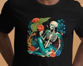 Artistic Underwater Skeleton Flower Shirt