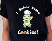 Frog Baking Shirt Fun Baker T-Shirt Cookie Funny Animal TShirt Bake Lady Queen Love Cookies Shirt