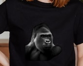 Gorilla Head T-shirt Gorilla Shirt Animal Lover Shirt Jungle Shirt Gorilla TShirt