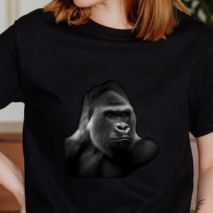 Gorilla Head T-shirt Gorilla Shirt Animal Lover Shirt Jungle Shirt Gorilla TShirt