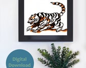 Tiger Artwork Jungle Instant Download