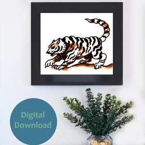 Tiger Artwork Jungle Instant Download