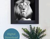 Wall Art Lion Jungle King Animal Love Instant Download