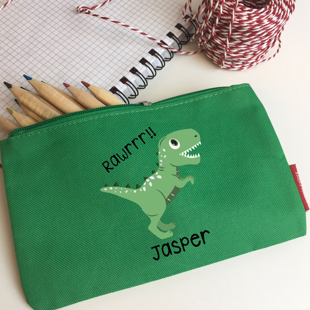 Personalised Kid's Dinosaur Pencil Case. Back to School Etsy