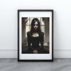 Goth Art Digital Download Wall Art Home Decor Goth Woman