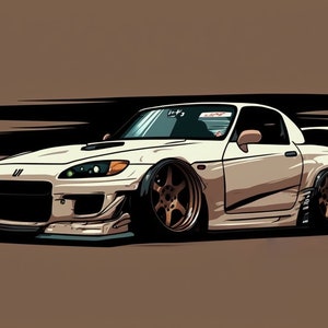 S2000 Honda GTA Style | Digital Download | Sports Car | Wall Art | Home Decor #1 H
