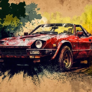 GR86 Watercolor | Digital Downloads | Sports Car | Wall Art | Home Decor #6 H