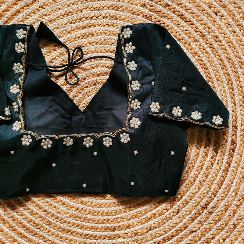 Meroon Ready to Wear Hand Work Blouse main image 0