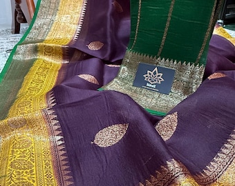 Banarasi Kora Organza Zijden Saree