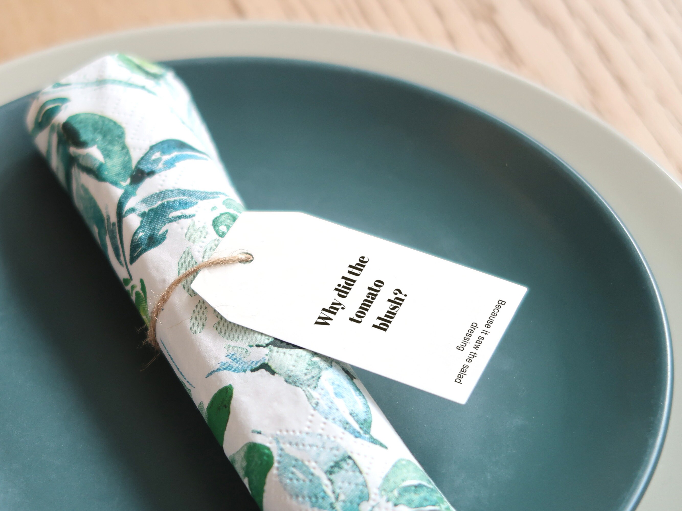 Printable Festive Napkin Tags Kit Dad Joke Edition Add a Side of