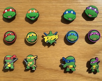 Cute Teenage Mutant Ninja Turtles Cartoon Characters Inspired Crocs Shoe Charms | Bracelet Fashion Charms | Shoe Pins