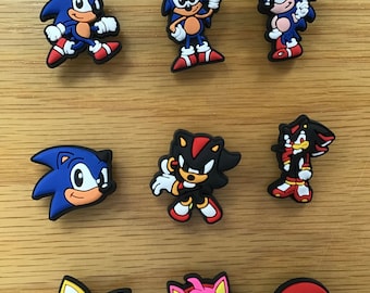 Sonic the Hedgehog Jibbitz Croc Charms Decorations | Sonic Croc Charms | Cartoon Croc Charms | Shoe Accessories | Bracelet Charms