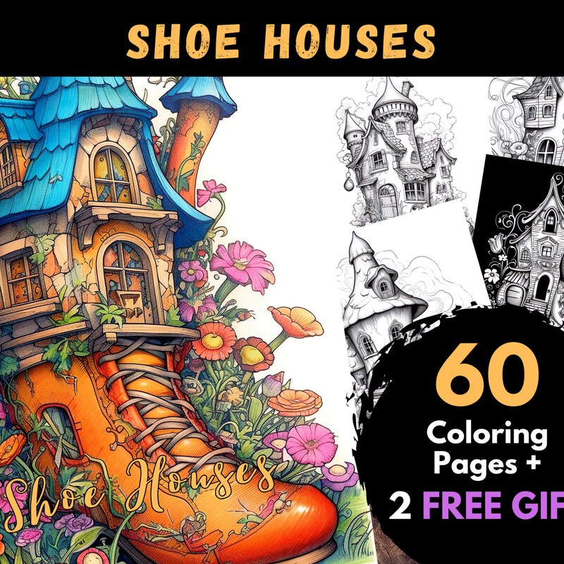 Coloring Pages Small Houses - Etsy