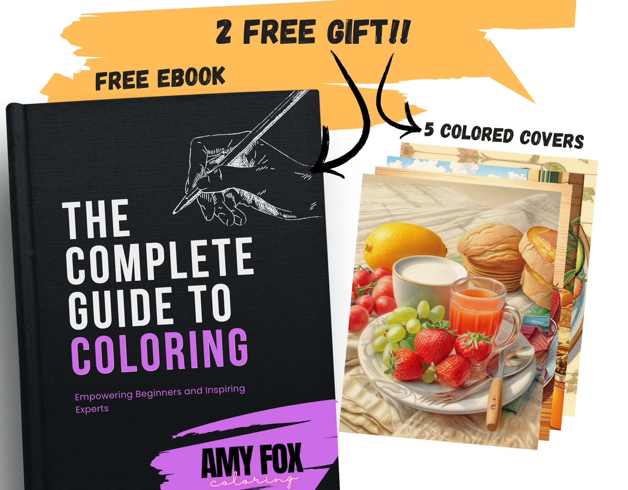 60 Tasty Breakfasts Coloring Pages, Adults Kids Digital Coloring Sheets ...