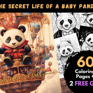 60 The secret life of a Baby Panda Coloring Page, Adults Kids Digital Coloring Sheets - Printable PDF Book, pandas coloring pages | Books