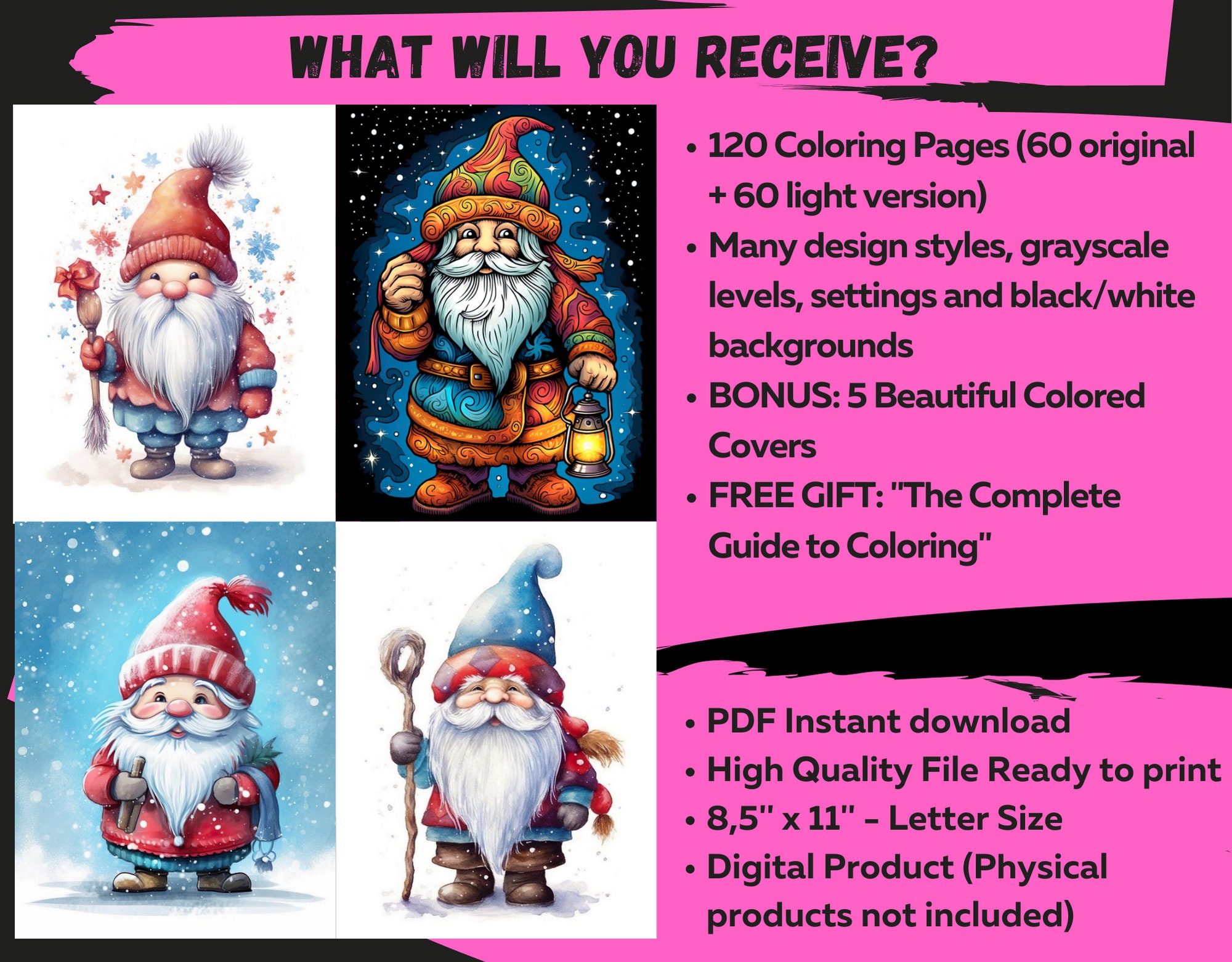 60 Winter Gnomes Coloring Pages Adults Kids Digital Coloring Sheets 60-winter-gnomes-coloring-pages-adults-kids-digital-coloring-sheets