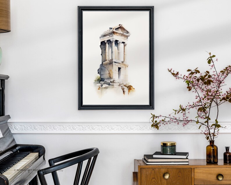 Ancient Greek Wall Art, Greek Wall Art, Greek Travel Landscape, Europe