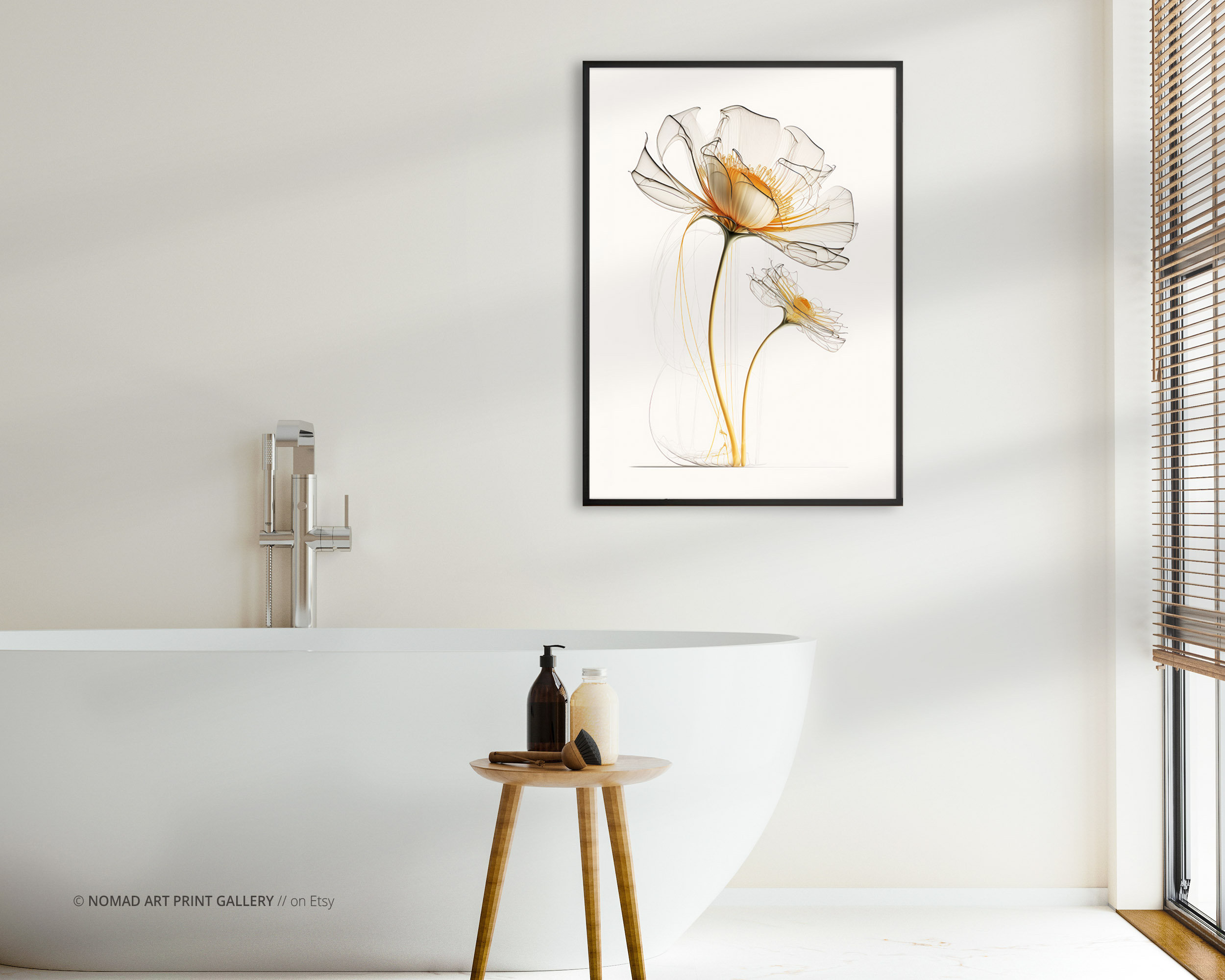 Flower Wall Art Abstract Flower Xray Flower Wall Art Print Etsy