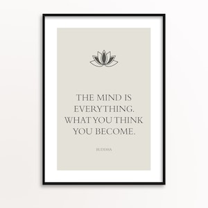 Boeddha Quote Print, Inspirerend Citaat, Meditatie Kunst, Mindfulness Quotes, Yoga Room Decor, Quote Prints muurkunst, Spirituele Muurkunst