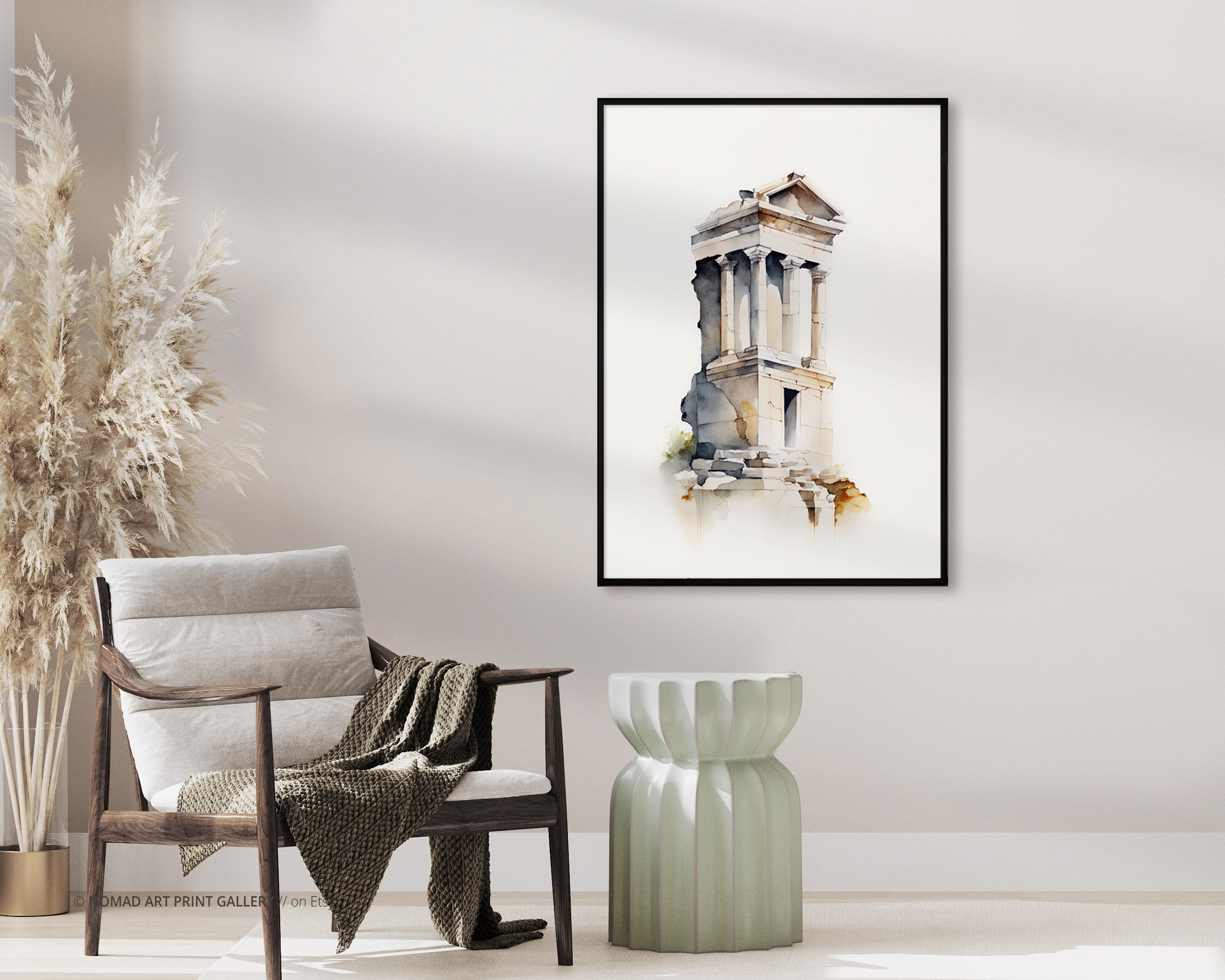 Ancient Greek Wall Art, Greek Wall Art, Greek Travel Landscape, Europe