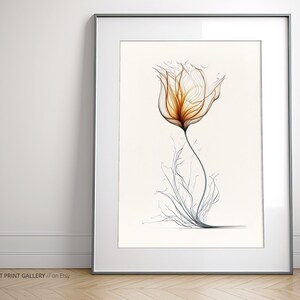Tulip Wall Art, Abstract Tulip, X-ray Tulip Flower Wall Art Print ...