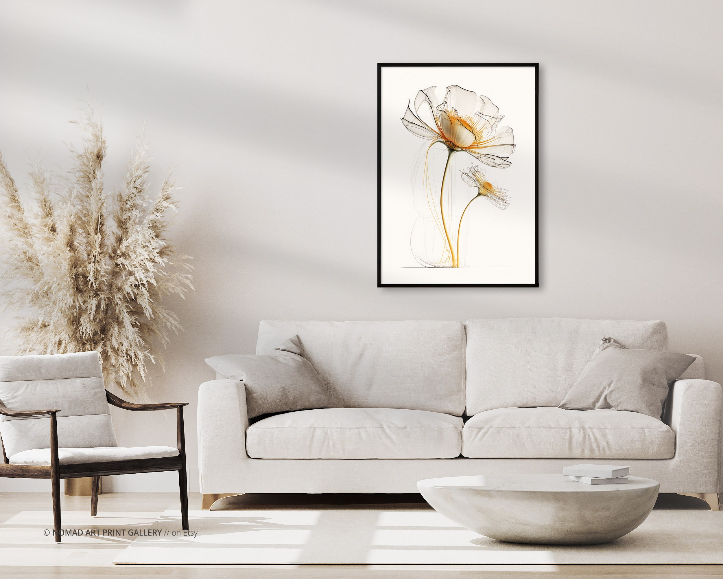 Flower Wall Art Abstract Flower Xray Flower Wall Art Print Etsy