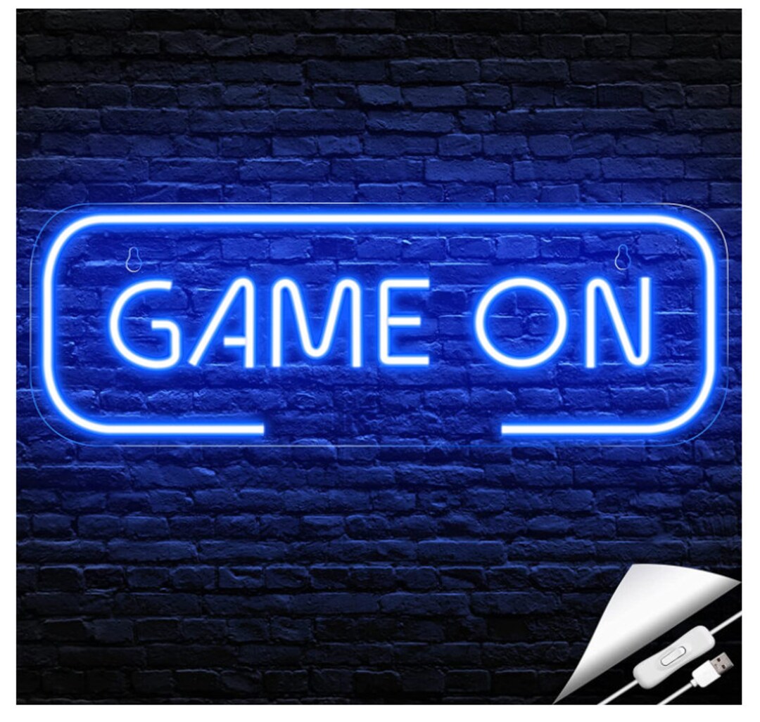 Neon Sign Game on Neon Sign for Game Room Decor LED Game - Etsy