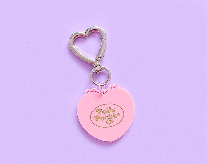 Pink heart 90s keyring | 2000s toy acrylic