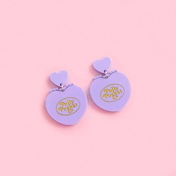 Lilac heart 90s earrings | 2000s toy acrylic