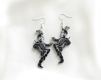 Black soldier hook earrings