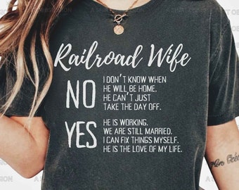 Rail Road Wife Shirt Railroad Conductor Wife Mom Shirt Train Conductor Wife Mom Shirt Railway Railroad Train Conductor Wife Gift