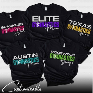 Custom Gymnastics Shirt Personalized Custom Team Gynmastics Shirts Gymnastics Mom Shirt Family Gymnastics Shirts Gymnast Shirt