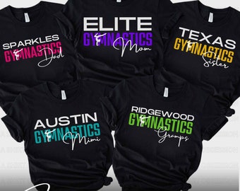 Custom Gymnastics Shirt Personalized Custom Team Gynmastics Shirts Gymnastics Mom Shirt Family Gymnastics Shirts Gymnast Shirt