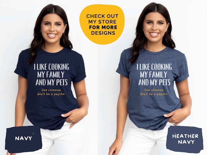 Camiseta con coma, camiseta con coma que salva vidas, camiseta de gramática, camiseta divertida para profesor de inglés, regalo, camiseta para profesor de gramática, envío exprés disponible imagen 3