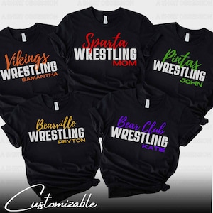 Custom Personalized Wrestling TShirt Wrestling Mom Shirt Wrestling Shirt, Wrestling Team Shirts, Wrestling Group Shirts, Wrestling Gifts