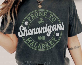 Shenanigans Malarkey Shirt | Shenanigans Sweatshirt | Funny St Patricks day Shirt | Funny Irish Shirt | St Paddys Day Sweatshirt Hoodie|ASO