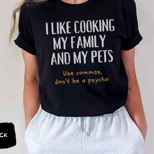 Camiseta con coma, camiseta con coma que salva vidas, camiseta de gramática, camiseta divertida para profesor de inglés, regalo, camiseta para profesor de gramática, envío exprés disponible imagen 2