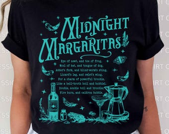 Midnight Margaritas Shirt Practical Magic Shirt Apothecary Shirt Halloween Cute Witch Shirt Halloween Fall Shirt Halloween Tequila Shirt