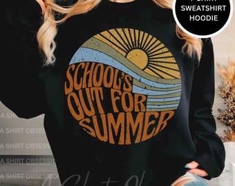 Retro Schools Out For The Summer Shirt, Last Day Of School Shirt, Retro Teacher Shirt, End Of School Year Shirt, Groovy Vintage Teacher |ASO