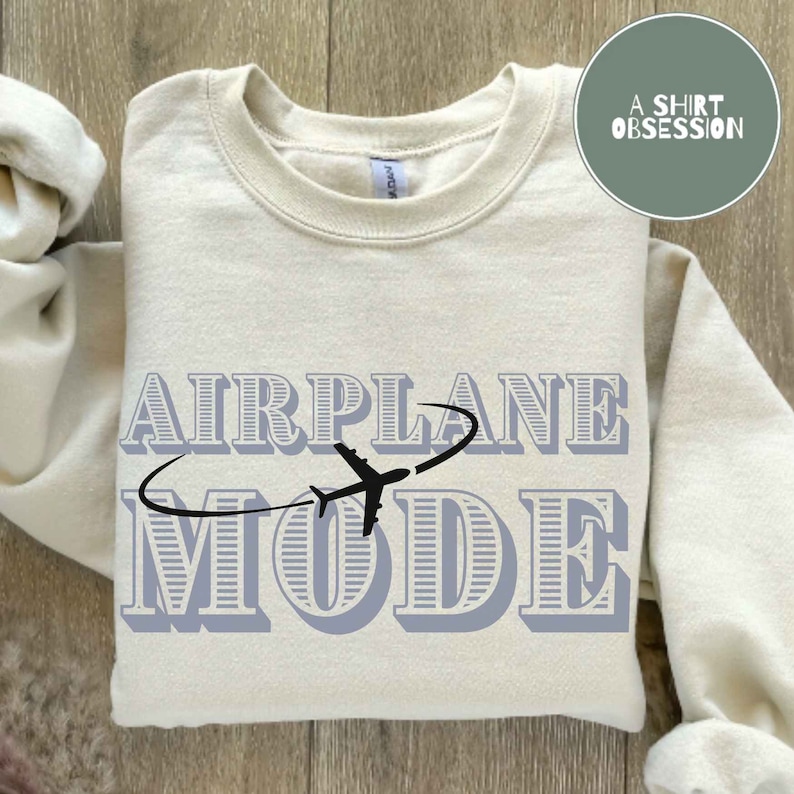 Airplane Mode Sweatshirt: Travel Shirt, Vacation Gift bild 1
