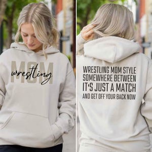 Wrestling Mom Hoodie Wrestling Mom Hooded Sweatshirt Wrestler Mom Hoodie Hooded Sweatshirt Wrestler Hoodie Wrestler Gifts Wrestling Sister