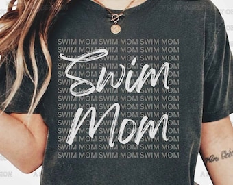 Swim Mom T-Shirt: Proud Swimmer Team Mom Shirt