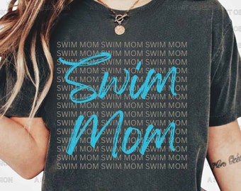 Swim Mom T-Shirt: Proud Swimmer Team Mom Gift
