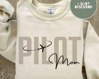 Pilot Mom Crewneck Sweatshirt, Pilot Mom Shirt, Pilot Mom Gift, Gift for Pilot Mom, Pilot Wife Shirt,Pilot Wife Gift,Dibs on the Pilot Shirt