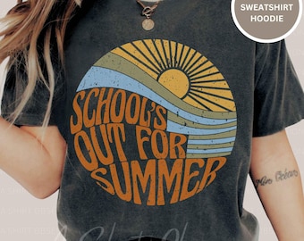 Retro Comfort Schools Out For The Summer Shirt, Last Day Of School Shirt, Retro Teacher Shirt, End Of School Year Shirt, Groovy Teacher |ASO