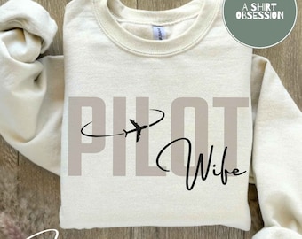 Pilot Wife Crewneck Sweatshirt,Pilot Wife Shirt,Pilot Fiancee Girlfriend Sweatshirt,Pilot Wife Gift,Pilot Girlfriend,Dibs on the Pilot Shirt