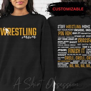 Custom Wresting Mom Sweatshirt Personalized Wrestling Mom Hoodie Wrestling Mom Shirt Wrestling Sweatshirt Wrestling Hoodie Shirt | ASO